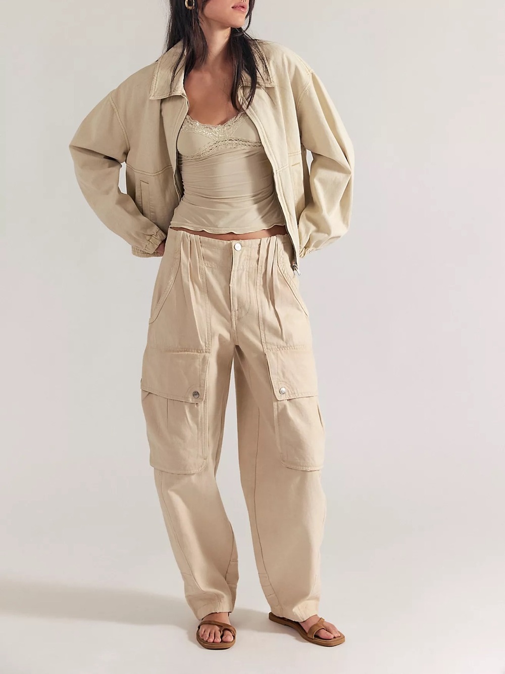 NWT Free People We The Free Brentwood Slouchy Cargo Pant 12